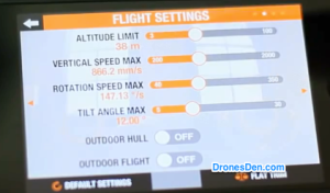 Parrot Drone App control screen picture