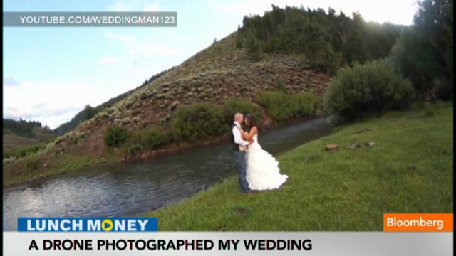 wedding photo taken by drone