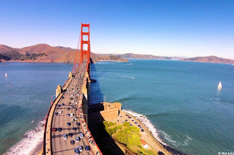 san francisco drone photo